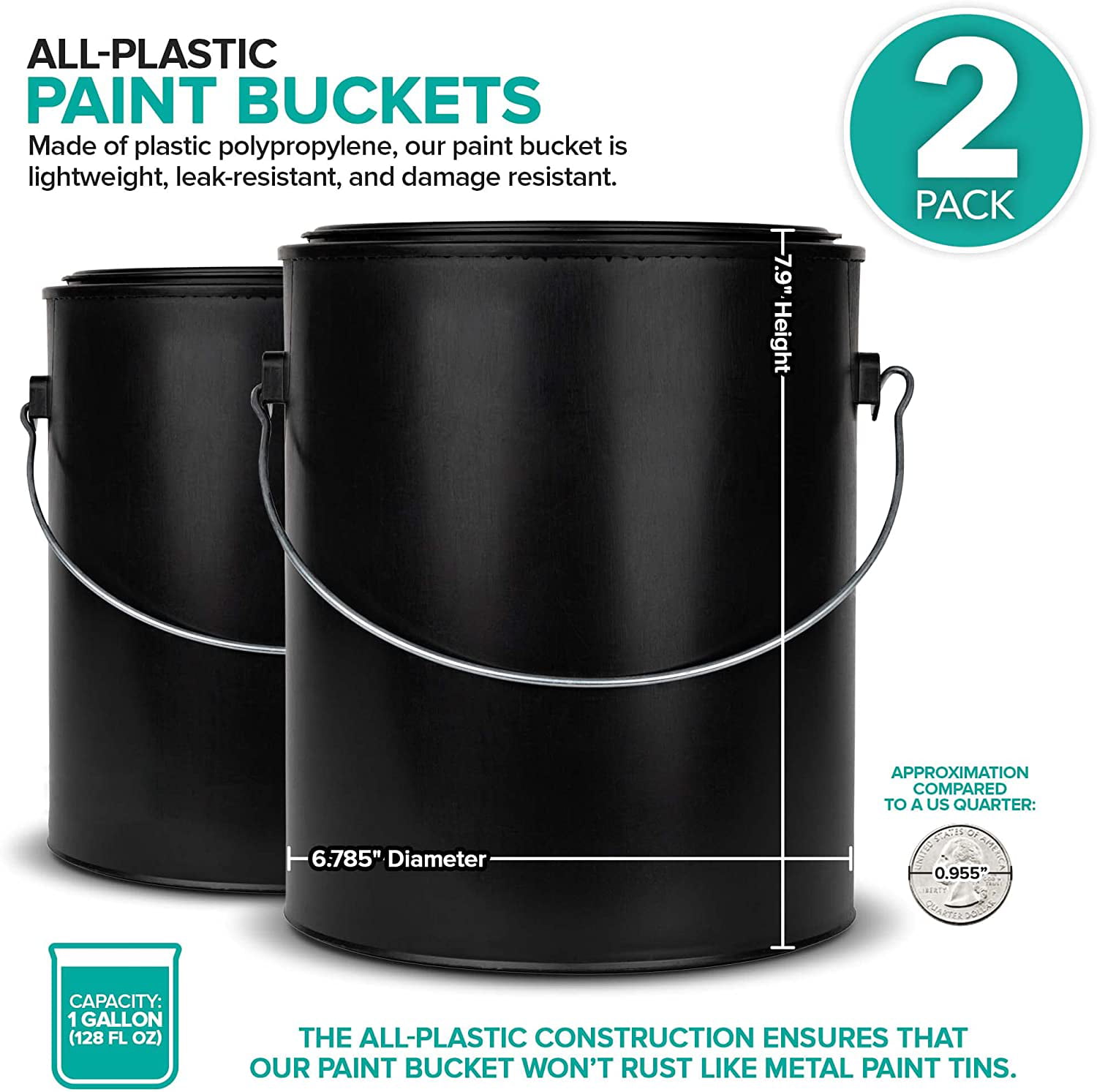 DOITOOL Food Storage Buckets White Plastic Bucket with Lid 3 Gallon Water  Bucket Paint Pail Paint Jars Storage Container Empty Paint Bucket with