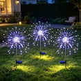 thumbnail image 5 of MMJ Solar Fireworks Garden Stake Light 200 LED Waterproof Outdoor Lawn Decor 15.75x3.54x2.36in, 5 of 9