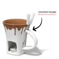 thumbnail image 5 of Starfrit Gourmet BISTRO Chocolate 4-pc Fondue Set - Ceramic - 2 Forks - Tealight, 5 of 5