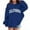 Navy, variant on Telankuip Oversized Hoodies for Girls Trendy California Letter Printed Pullover Hooded Sweatshirts Long Sleeve Casual Loose Drawstring Pullover Tops Kid's Workout Preppy Style White 2-3 Years