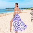 thumbnail image 5 of Women Sarong Wraps Butterflies in Purple Swimsuit Beach Pareo Bikini Coverups Skirt M, 5 of 7