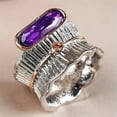 thumbnail image 3 of HOOUN Fashion Oval Cut Cubic Zircon Silver Plated Ring Women Wedding Jewelry Size 6-10-Style_6-5, 3 of 6