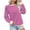 Hot Pink, variant on Women's Clothing Womens Tops Ndbuld Ladies' Fashionable Loose Casual Striped Color Blocked Round Neck Long Sleeved Shirt Black M