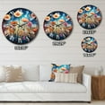 thumbnail image 4 of Designart "Whimsical Blooms of Wildflowers in Pointillism II" Floral Oversized Wall Clock, 4 of 5