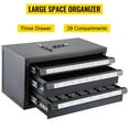 thumbnail image 3 of VEVOR Drill Bit Dispenser Cabinet Three-Drawer Organizer A to Z 27-Compartment, 3 of 9