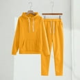 thumbnail image 2 of Clearance!NMMUED Hoodie Set, Sweat Set, Hoodie and Sweatpants Set for Women, Sweat Suit, Sweatsuits Women 2 Piece Outfit, Gold 4XL, 2 of 8