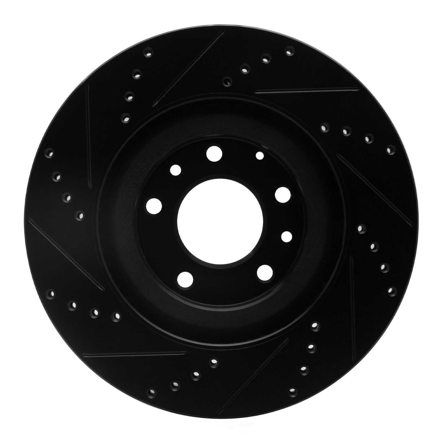 Dynamic Friction Company 633-80069R DFC Brake Rotor - Drilled And Slotted - Black