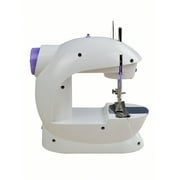 1 Pc Mini Portable Household Sewing Machine With Night Light, Foot Pedal, Desktop Small Electric Sewing Machine, With Bobbin Set, 4 AA Dry Batteries And USB Power Cord (Without Power Plug)
