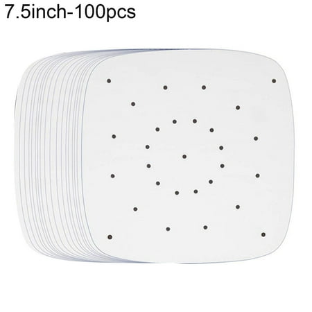 

Meizhencang 100Pcs Air Fry Steamer Liners Perforated Non-Stick Steaming Paper Baking Tools