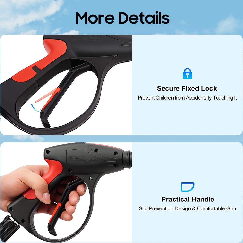 4000PSI Pressure Washer Gun with Extension Wand, High Power Washer Handle with M22-14mm, Car Wash Spray Gun +Extension Tube+7 Nozzle Kit
