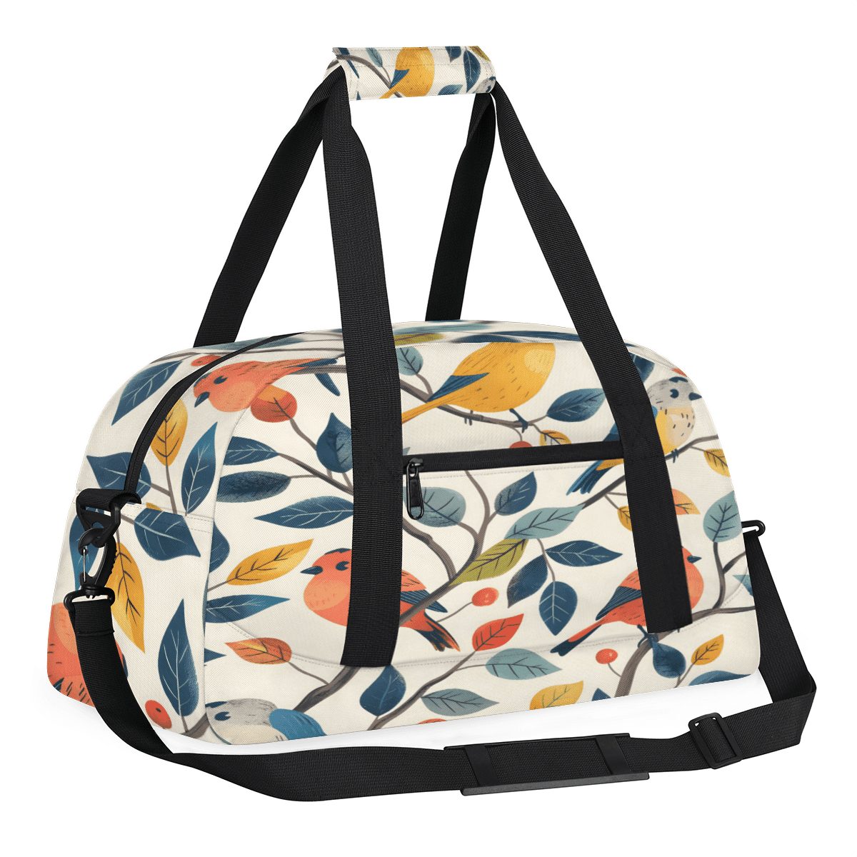 Herdesigns Sports Duffle Bags Travel Duffle Bag Gym Bag Colorful Birds Weekender Travel Bag Waterproof Overnight Bag Carry On Travel Tote Bag Dance Bags