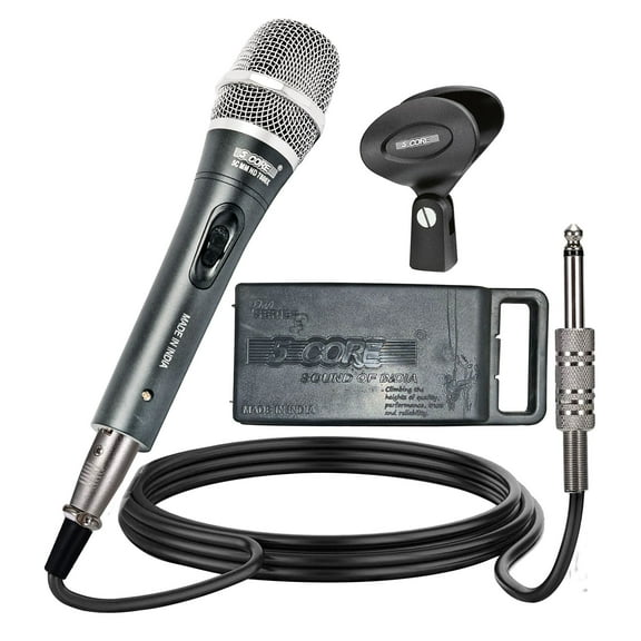 Professional Dynamic Vocal Microphone Neodymium Cardioid Unidirectional Handheld Mic for Singing Karaoke Steel Mesh Grille Metal Body With ON Off Switch   16ft Detachable Cable   Clip   Bag