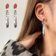 thumbnail image 3 of Hotpom Dangle Earrings Faux Turquoise Elegant Jewelry Bohemian Style Design Women Daily Vacation Casula Giving Gifts Fashion Earrings Accessories, 3 of 6