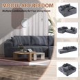 thumbnail image 3 of JOIVI Indoor Modular Sectional Sofa, 106" Corduroy Cloud Couch L Shaped Sofas with Deep Seat, Comfy Fluffy Plush Couches, No Assembly Required, Right Chaise, Gray, 3 of 10