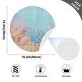 thumbnail image 4 of 15 Inch Round Grid Plate Mats Heat Non-Slip Resistant PVC Placemats for Kitchen Dining Table Decor Colorful Starfish and Seashells 4PCS, 4 of 5