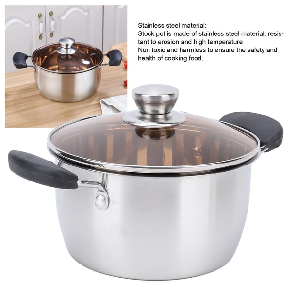 Marmite à Induction Marmite 10L Homikit - Acier Inoxydable 3 Couches - Induction Compatible - Couvercle Verre - Lave-vaisselle Grande Marmite Marmite à Induction Marmite 10L Homikit - Acier Inoxydable 3 Couches - Induction Compatible - Couvercle Verre - Lave-vaisselle Grande Marmite