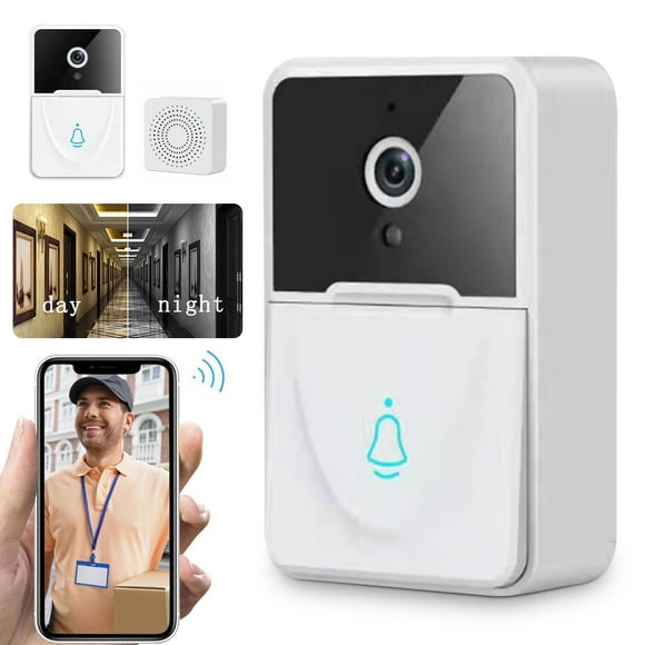 Universal Smart Home Video Doorbell, Wifi Camera Wireless Doorbell, Call Intercom Video, Automatic Induction, Remote Control, Two-Way Audio, IR Night Vision, Motion Detection, 720p HD