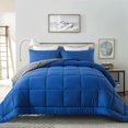 thumbnail image 1 of Juego de edredón DOWNCOOL Queen con 2 fundas de almohada azul/gris, 1 of 6