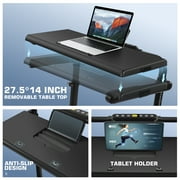 Simpfree Walking Pad with 6% Incline,3 in 1 Under Desk Treadmill with Height-Adjustable Desk 300lbs Capacity,Foldable Treadmill with Adjustable Handle,Touch Screen Remote Control,2s Folding,0.5-7.5mp