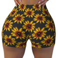 thumbnail image 2 of Fuzoiu Beautiful Sunflower Print Women's Workout Shorts,Workout Biker Shorts Women,Exercise Fitness Shorts,Scrunch Short, Athletic Shorts for Gym Yoga Running Sport Active-Small, 2 of 8