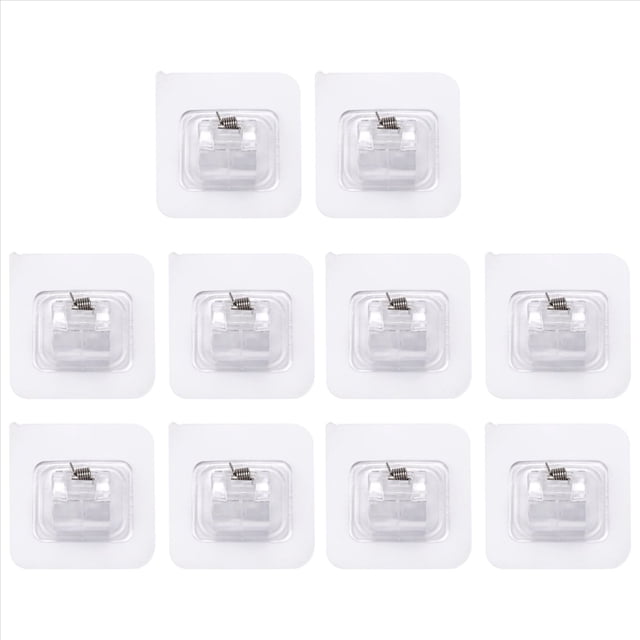 10 Piezas Soportes de Barra de Cortina Autoadhesivos Soportes para Barras de Cortina Sin Perforar Sin PerforacióN Ganchos Ajustables Sin Clavos - 2