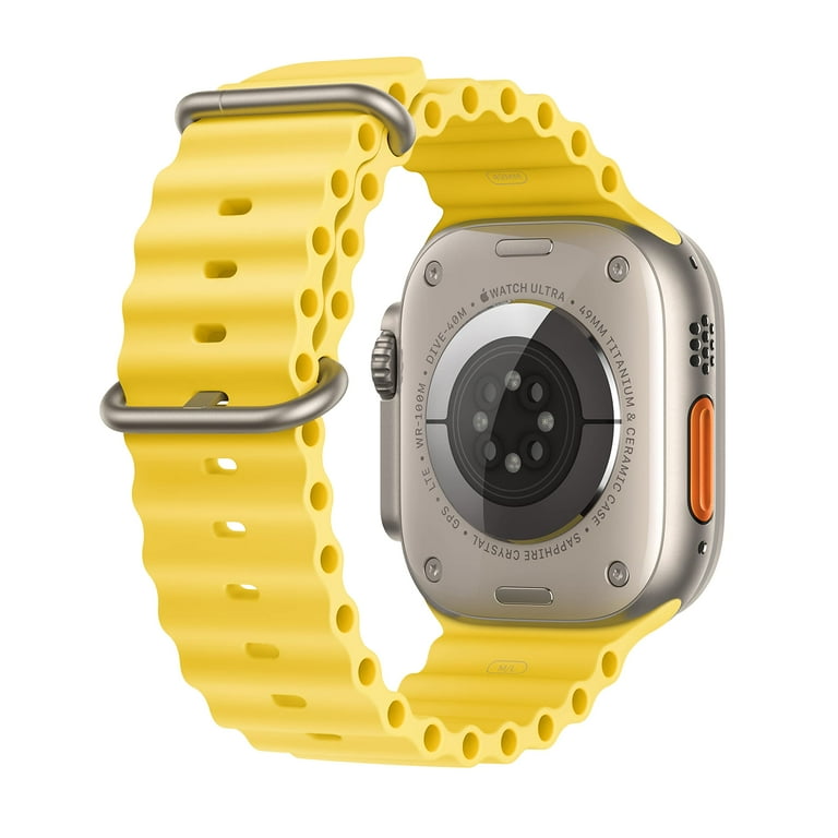 Apple Watch Ultra [GPS + Cellular 49mm] Smart Watch w/Rugged Titanium Case  & Yellow Ocean Band. 