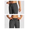 thumbnail image 4 of BALEAF Women's 15" Long Shorts Below The Knee Capri Hiking Cargo Shorts Lightweight Quick Dry Elastic Waist for Casual Dark Gray S, 4 of 7