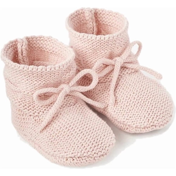Patucos Elegantes para Bebé en Rosa Rubor para 0-6 Meses