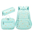 thumbnail image 1 of Conjunto de mochila de margaritas mochila de viaje Floral bolsa de viaje al aire libre de gran capacidad 3 uds., 1 of 6