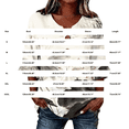 thumbnail image 4 of IMENGL Women's Blouse Basic Art Print V Neck 3/4 Sleeve Decor Fit Top Summer Retro Casual Outfits Loose Button Down Shirts for Women,M-XXXL, 4 of 6
