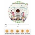 thumbnail image 6 of 13 Inch Round Placemats Set of 6, Easter Non Slip Heat Insulation PP Table Mats, Funny Bunny Ear Gnomes Colorful Eggs Flowers Plaid Washable Place Mats for Kitchen Dining Party Table Decor, 6 of 7