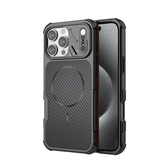 Decase for iPhone 16 Pro Max Rugged Magnetic Back Cover Case Wireless Charging, Black