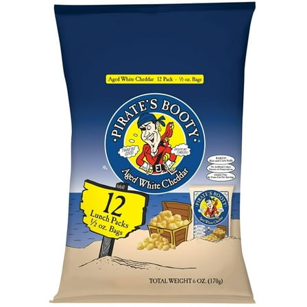 Pack of 6 Pirate Brands White Cheddar Puffs 6 oz (6 Pack)