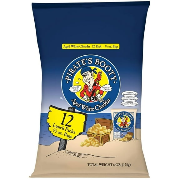 Pack of 6 Pirate Brands White Cheddar Puffs 6 oz (6 Pack)