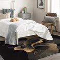 thumbnail image 3 of Gold Swirl Area Rug 3x4, Geometric Swirl Rugs for Bedroom, Non Slip Stain Resistant Machine Washable Low Pile Super Soft, Abstract Swirl Carpet for Home Decor 8IUp1-384, 3 of 7
