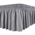 thumbnail image 2 of Pnellth Bed Skirt Silky Luxurious Wrap Around Bed Skirt Easy Fit Uniform Non-fading Ruffles Elastic Bed Skirt, 2 of 7