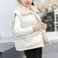 thumbnail image 4 of Gubotare Kids Down Jacket Boys Puffer Vest Kids Zipper Winter Quilted Sleeveless Jacket with Pockets Size 6-7 (White,6-7 Years), 4 of 9