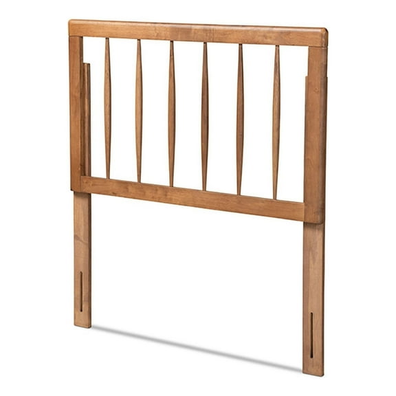 Baxton Studio Valin Modern and Contemporary Ash Walnut Finished Wood Twin Size Headboard