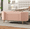 Pink, variant on Euroco Modern Storage Ottoman Upholstered Storage Bench End of Bed Bench Entryway Shoe Bench for Living Room, Bedroom and Entryway, Green