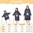 thumbnail image 4 of FORMRS Wearable Blanket Hoodie with Sleeves for Kids Cozy Flannel Sweatshirt, White Planet, 4 of 7