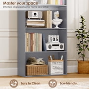 Homfa 6-Tier Gray Bookshelf 70.8 Tall Bookcase Wood Shelving Unit for Office Living Room