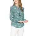 thumbnail image 6 of Allegra K Women's Floral Print Bow Tie Ruffle Neck Long Sleeve Blouse Top, 6 of 7