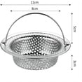 thumbnail image 5 of EcoNesxp Diameter 2 Pack Stainless Steel Kitchen Sink Strainer Rust-Proof Drain Protector Inch With Foldable Handle 5 Inch Pack Stainless Steel Kitchen Sink Strainer, 5 of 5