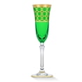 thumbnail image 3 of HOMEHUT Multicolor Champagne Flutes with Gold Rings, Set of 4, 3 of 4