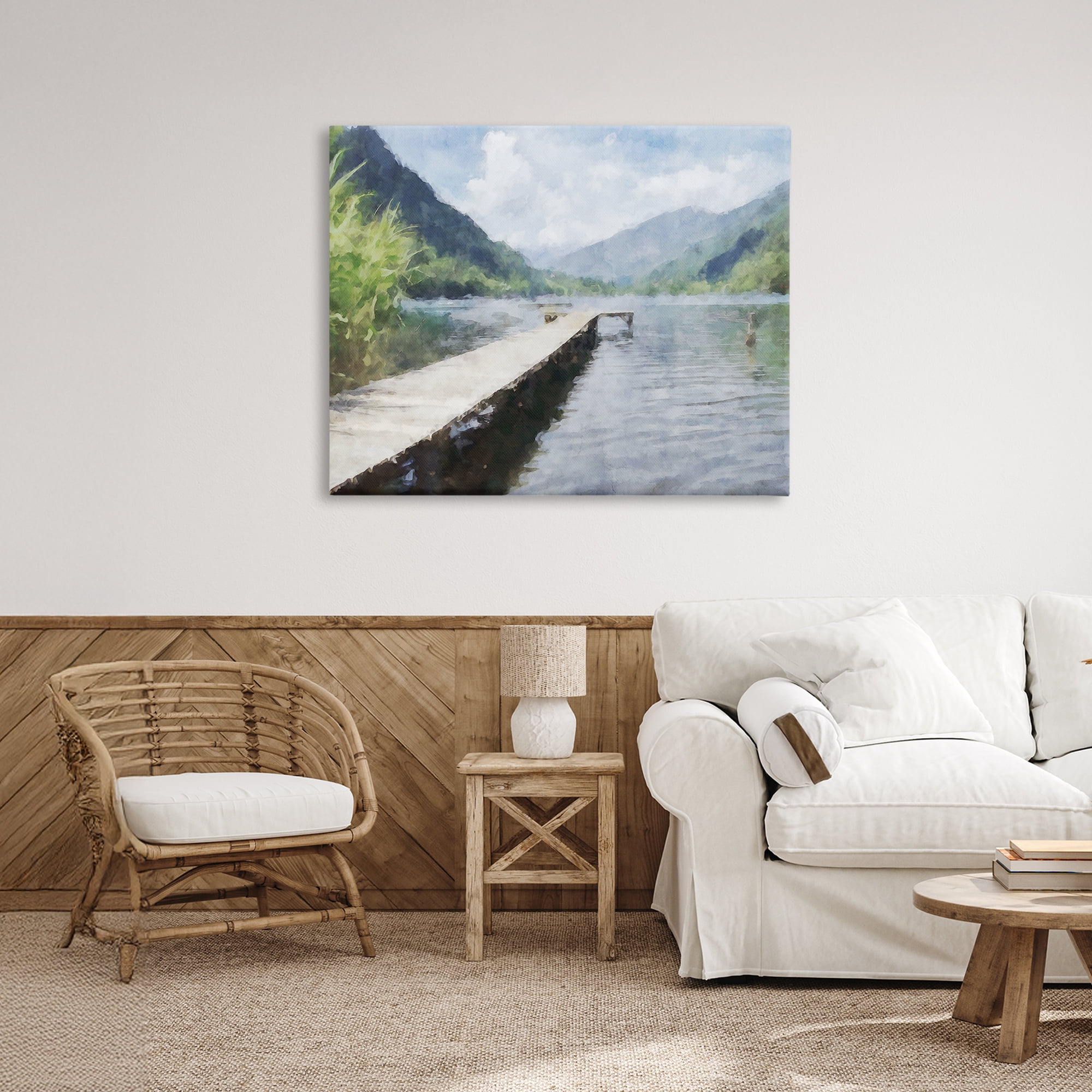 Stupell Industries Dappled Lake Dock Canvas Wall Art, design by Kim Curinga