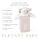thumbnail image 5 of Cobija de apego Elegant Baby Cottonball the Lamb de peluche, 5 of 9