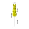 thumbnail image 3 of Easter Flocked Bunnies Figurine Easter Decorations, Flocked Easter Bunny Decor, Spring Tables Decoration Centerpieces Indoor Easter Decorating Bunnies for Home Office Party Supplies（Green）, 3 of 7