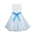 thumbnail image 3 of Girls Dress Wedding Gown Tulle Flower Ball With Lace Blue 4, 3 of 4