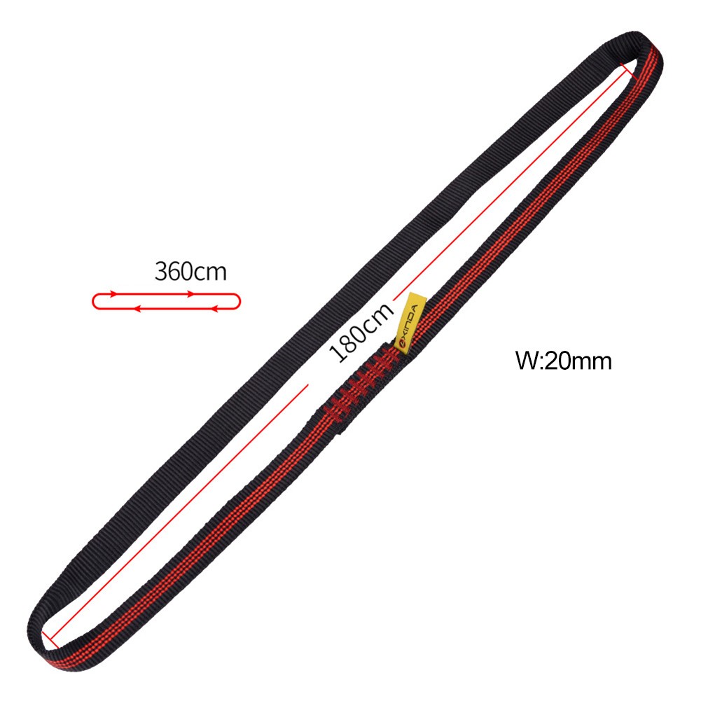 22KN Polyester bing Strap Sling Bearing Cord For Rock Climbing Tree Arborist