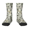 thumbnail image 1 of Kdxio Skull with Cash Print Children's Socks for Daily Wear and Sports Use Colorblock Mid-Calf Design Breathable Material, 1 of 5